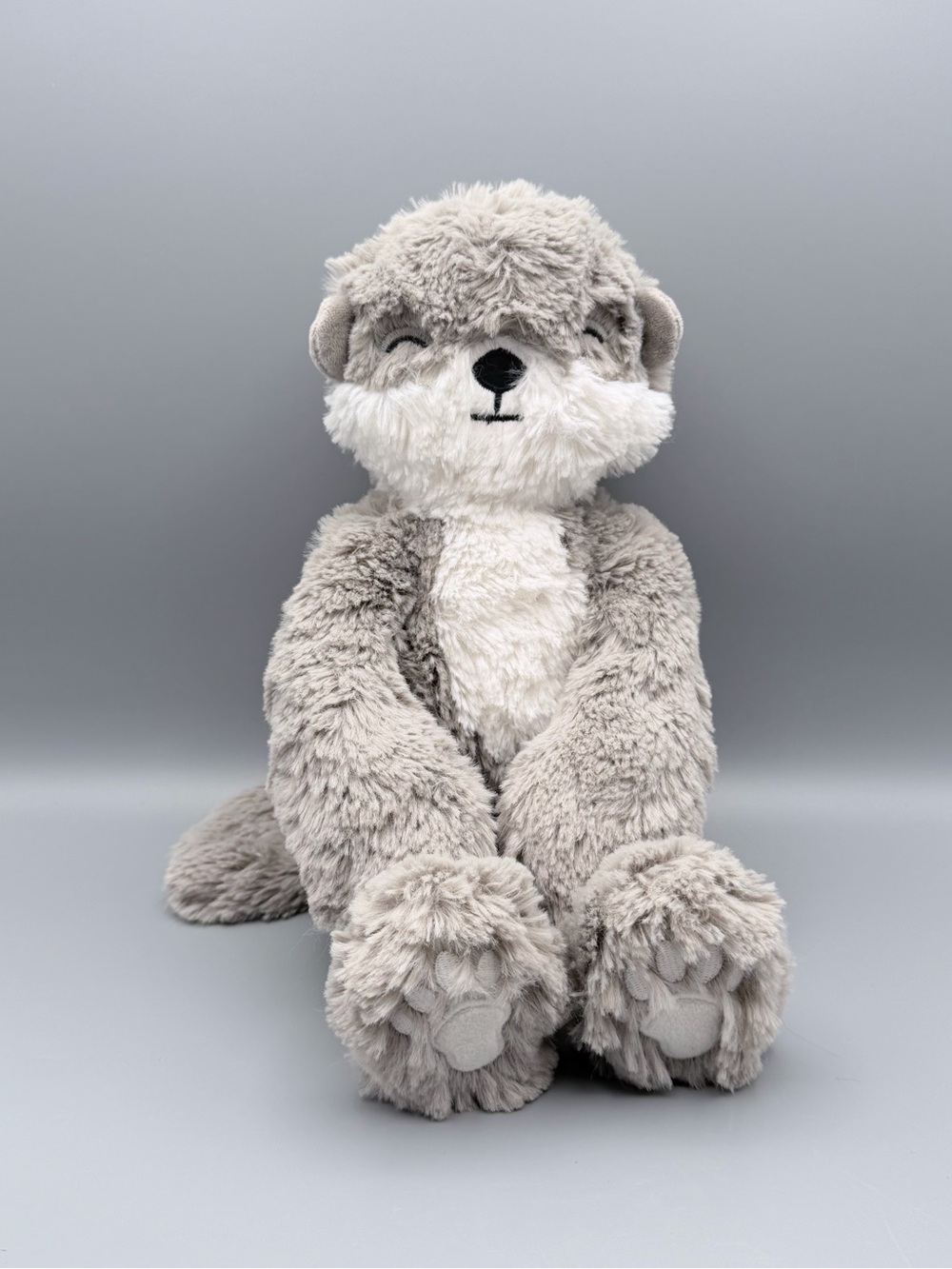 Slumberkins Otter Grey Plush Stuffed Animal Story Time Kin EC